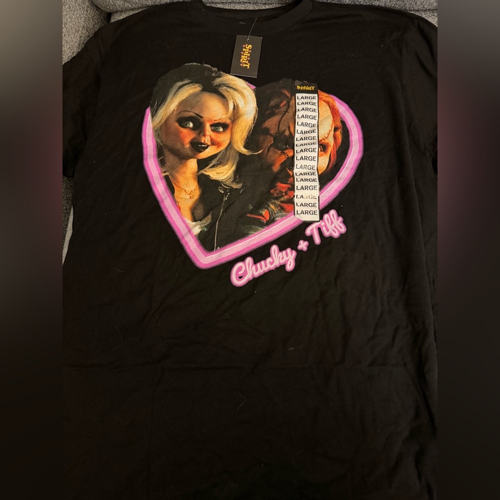 Chucky & Tiff Black and pink T-Shirt